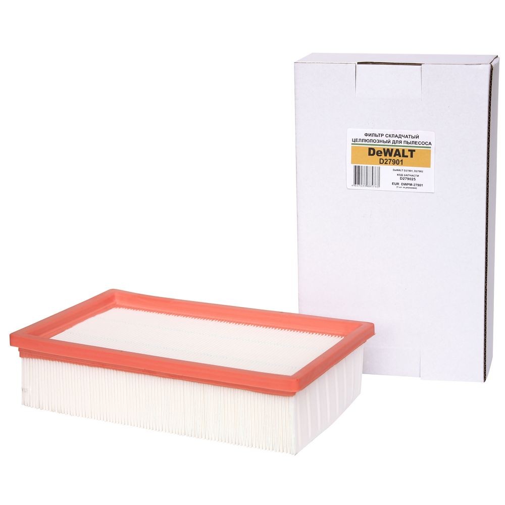 Euroclean Фильтр складчатый из целюлозы EUR DWPM-27901 для пылесосов DeWalt D27901, D27902 код D279025 Euroclean EUR DWPM27901