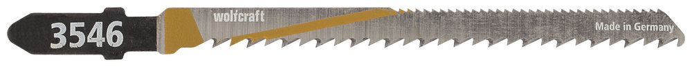 Wolfcraft 3546000 Комплект пилок для лобзика 100х2 мм HCS 2 шт по мягкой древесине, пластику, паркету, дсп