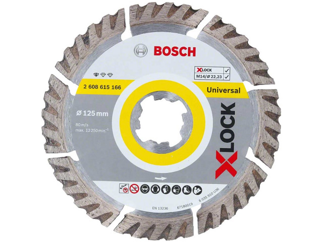 BOSCH Алмазный круг X-LOCK 125x1.6x22.23мм Standard for Universal BOSCH 2608615166