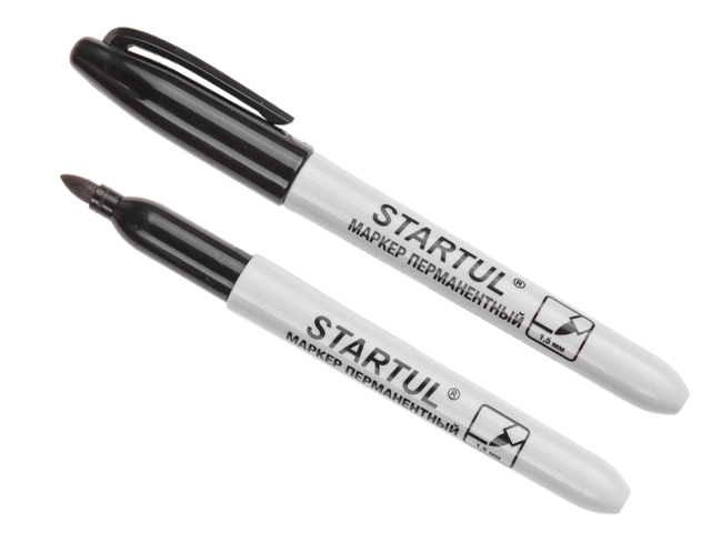STARTUL Маркер промышл. перманентный фетровый черный PROFI (ST4350-01) (толщ. линии 1.5 мм) STARTUL ST4350-01