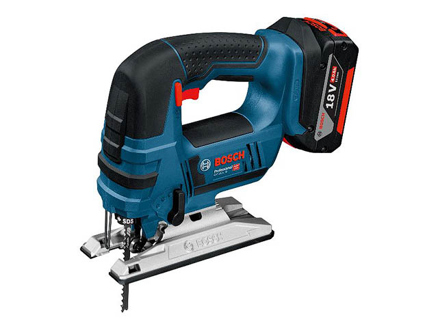 BOSCH Аккум. лобзик GST 18 V-LI B в кор. (18.0 В, 1 акк., 4.0 А/ч, Li-Ion, пропил до 120 мм) BOSCH 0615990M43