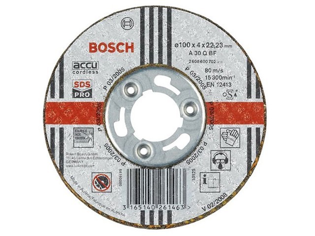 BOSCH Круг обдирочный 100х4мм для металла (для GWS 14.4V) BOSCH 2608600702