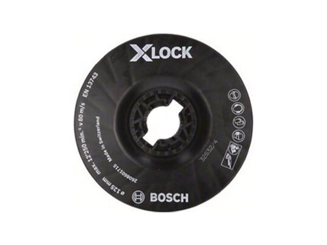 BOSCH Опорная тарелка 125мм X-LOCK для фибр. листов средняя BOSCH 2608601715