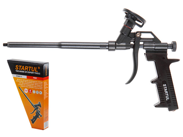 STARTUL Пистолет для монтажной пены тефлоновый PROFI (ST4057-2) (в комплекте 4 насадки) STARTUL ST4057-2