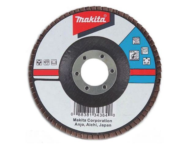 MAKITA Лепестковый шлифовальный диск А40, 125мм, стекловолокно, угловой MAKITA D-57314