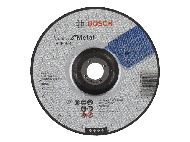 BOSCH Круг отрезной 180х3.0x22.2 мм для металла вогнутый Expert BOSCH 2608600316