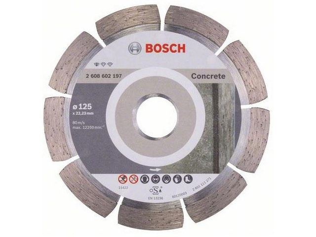 BOSCH Алмазный круг 125х22 мм по бетону сегмент. STANDARD FOR CONCRETE (сухая резка) BOSCH 2608602197