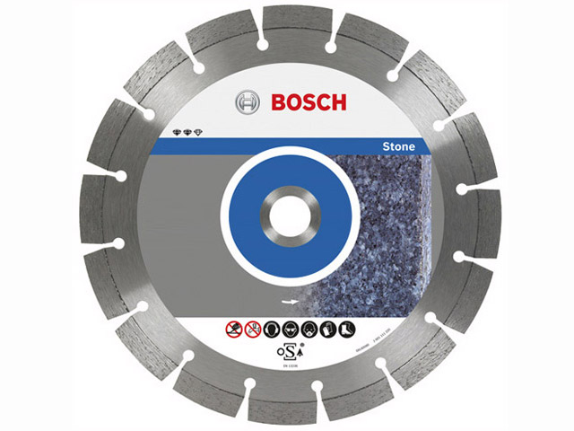 BOSCH Алмазный круг 125х22 мм по камню сегмент. STANDARD FOR STONE (сухая резка) BOSCH 2608602598