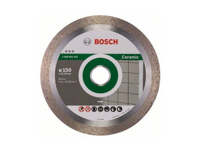 BOSCH Алмазный круг 150х22 мм по керамике сплошн. BEST FOR CERAMIC  (сухая резка) BOSCH 2608602632