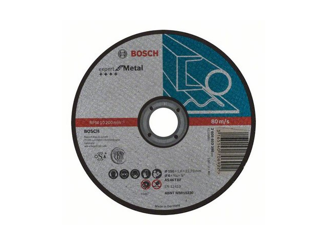 BOSCH Круг отрезной 150х1.6x22.2 мм для металла прямой Expert BOSCH 2608603398