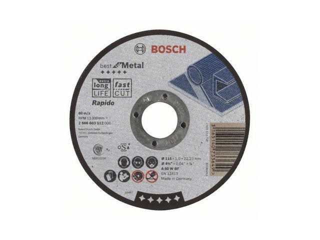 BOSCH Отрезной круг 115x1,0 Best for Metal прямой BOSCH 2608603512