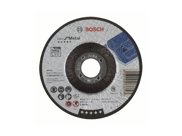 BOSCH Отрезной круг 125x2,5 Best for Metal вогнутый BOSCH 2608603527