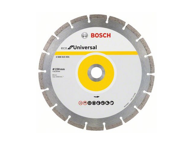 BOSCH Алмазный круг 230х22 мм универс. сегмент. ECO UNIVERSAL (сухая резка) BOSCH 2608615044