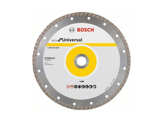 BOSCH Алмазный круг 230х22 мм универс. Turbo ECO UNIVERSAL (сухая резка) BOSCH 2608615048